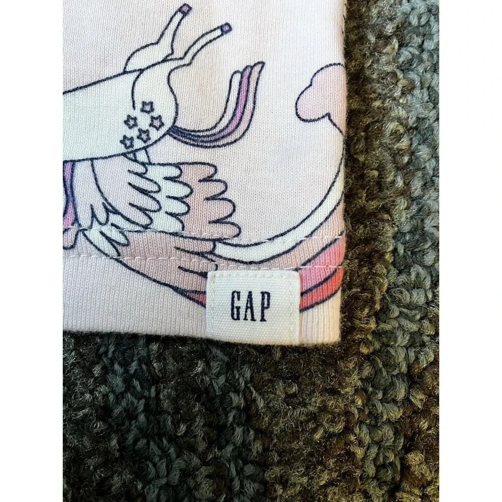 Baby Gap Organic Cotton Unicorn T-shirt, Multicolored, 5 years Excellent